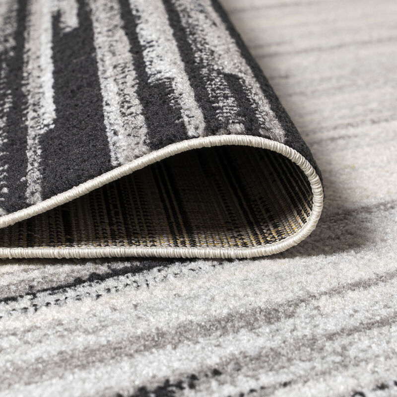 Linear Modern Half Stripe Area Rug