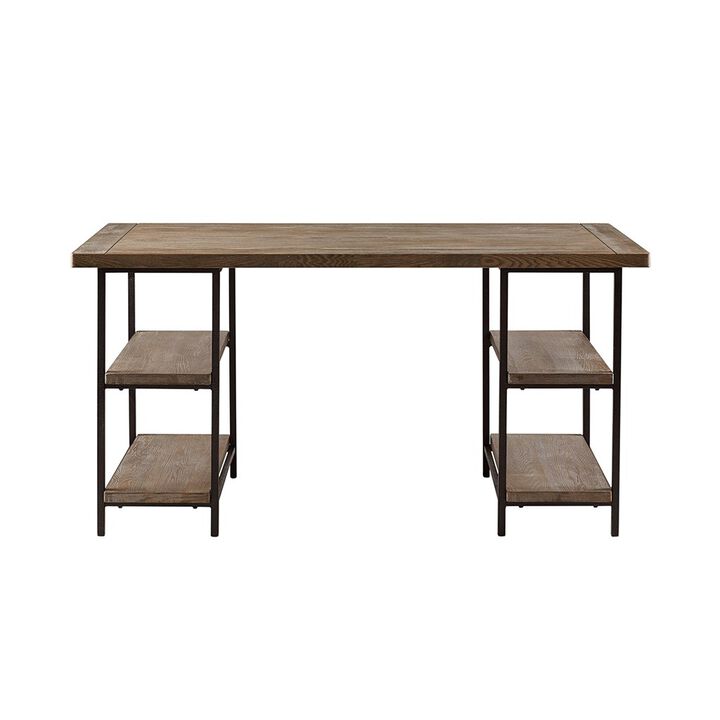 Gracie Mills Nielson Industrial Metal Frame Desk Table