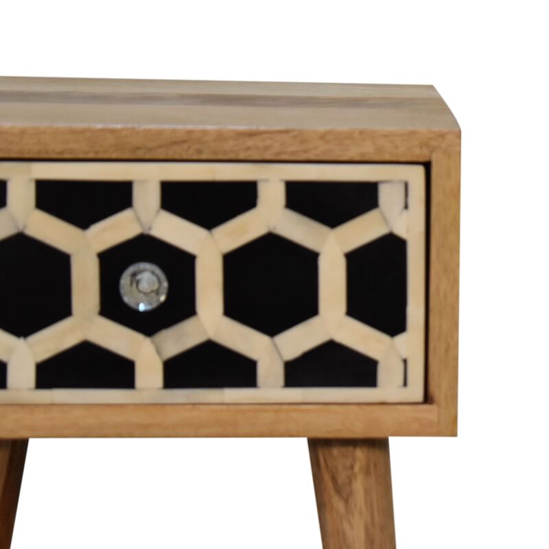 Mini  1 Drawer Bone Inlay NightStand