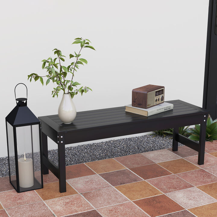 Hivvago 47 Inch Outdoor Backless Garden Bench