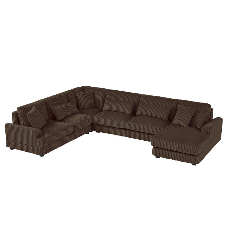 Merax Oversized Sectional Sofa U-shaped Sofa