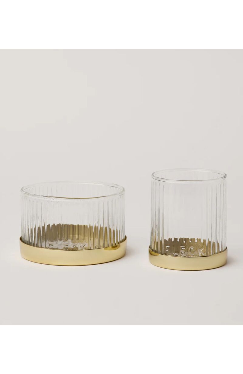 Fluted Glass Votive Set