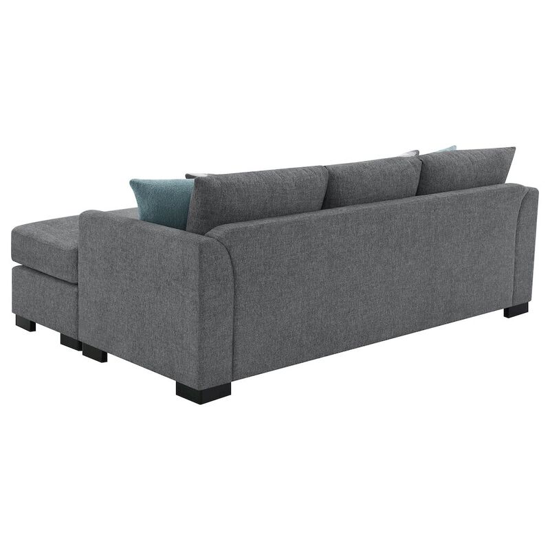 Coaster Co. of America Storey Upholstered Sleeper Sectional Chaise Sofa Grey image number 6