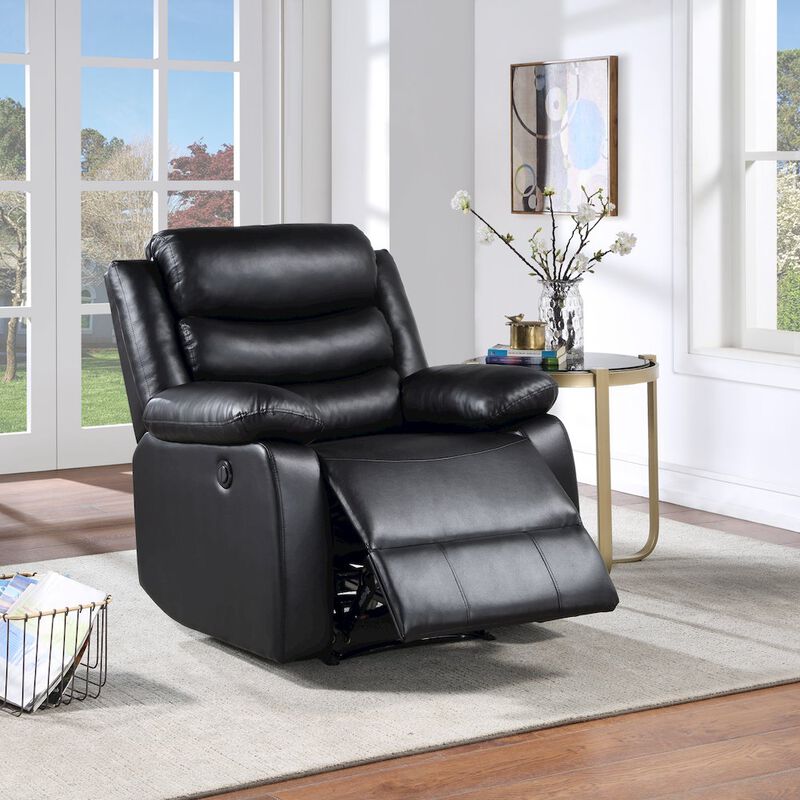 Plethoria Home Power Recliner with Pillow Top Arms
