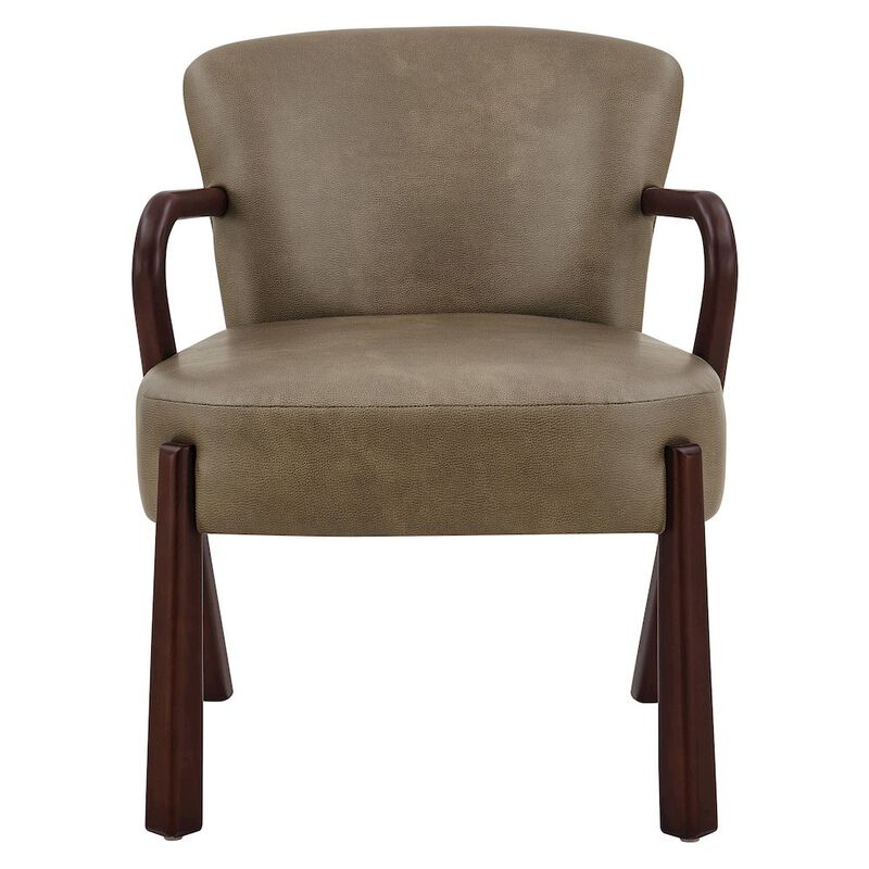 Arden Faux Leather Upholstered Accent Armchair image number 5