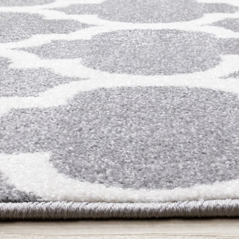 Novelle Home Claremont Grey White Ogee Area Rug, 5' x 8', 5'3 x 7'7 image number 6