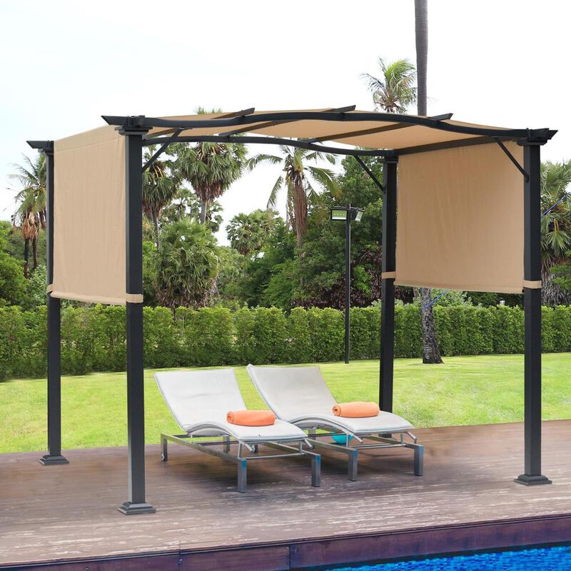 Hivvago 8x10 Backyard Pergola Shade Shelter image number 1