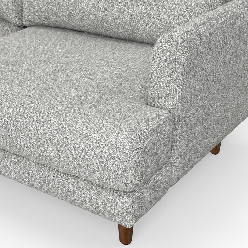 Livingston 90 inch Wide Mid-Century Modern Sofa in Mist Grey Woven-Blend Fabric