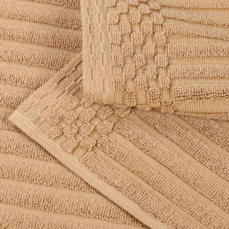2-Piece Cotton Ribbed Bath Towel Set &ndash; Plush and Quick-Dry image number 3
