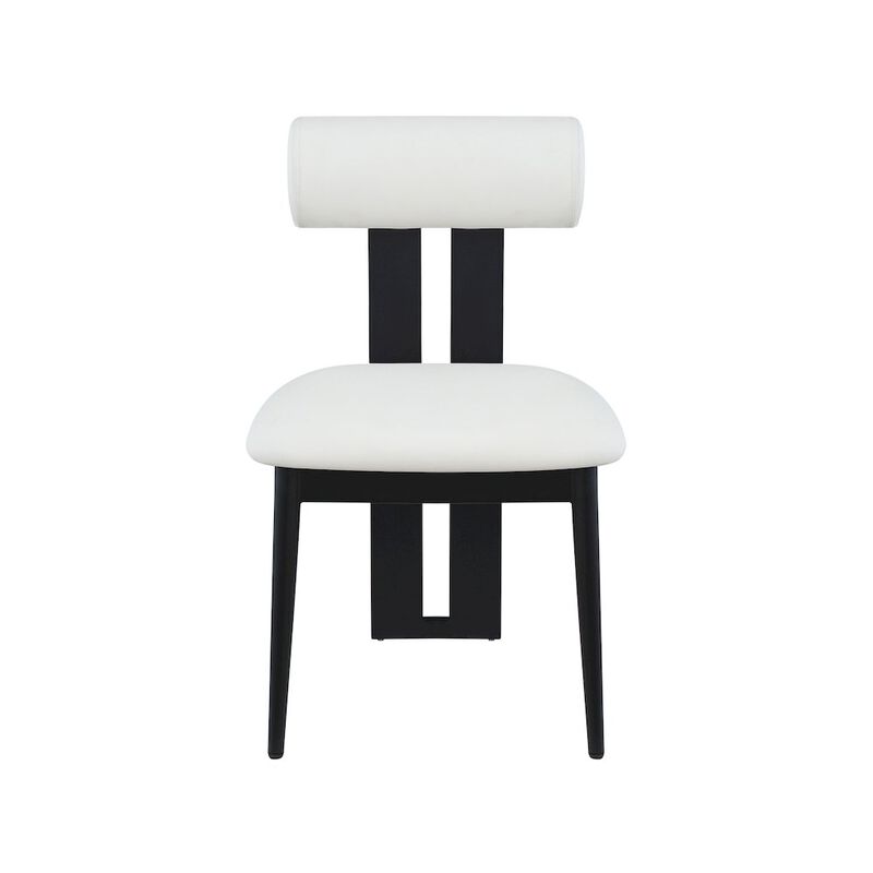 Meridian Furniture Dario Cream Vegan Leather Dining Chair, Set of 2