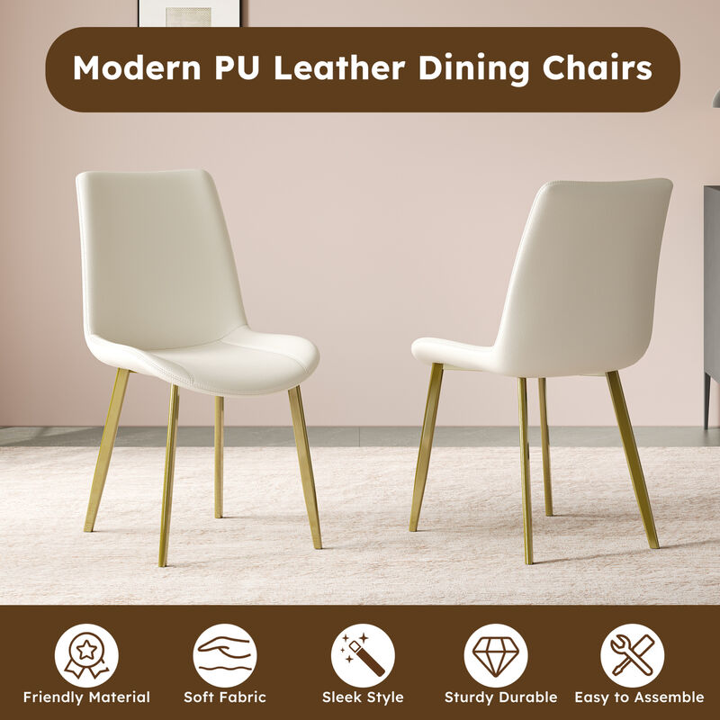 GOODSILO Modern Industrial Design Dining Chairs Set of Four with Ergonomic Comfort image number 4