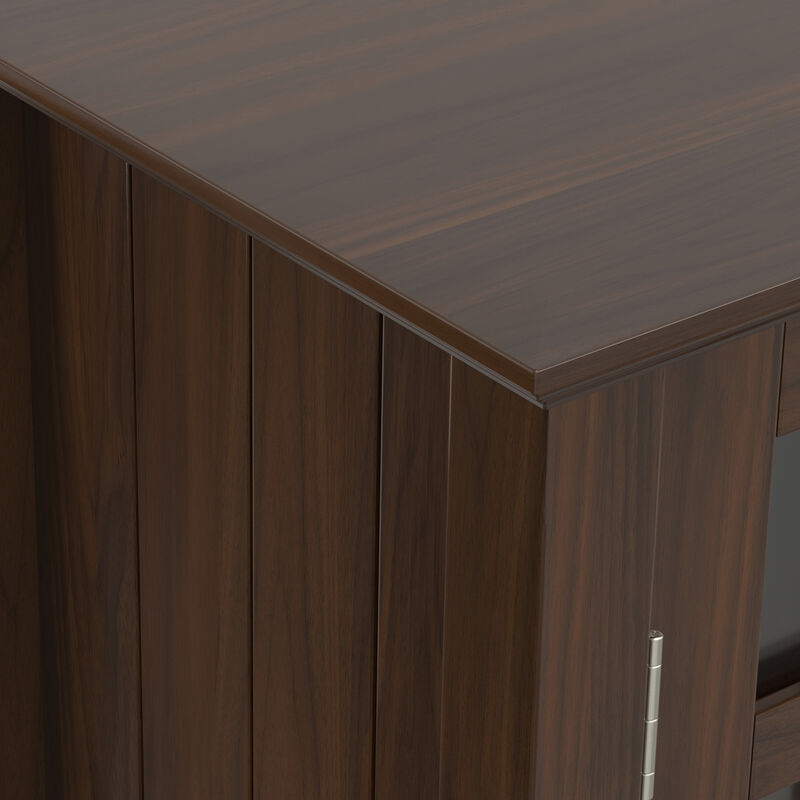 Bedford SOLID WOOD 39 inch Wide Transitional Medium Storage Cabinet in Dark Tobacco Brown image number 7