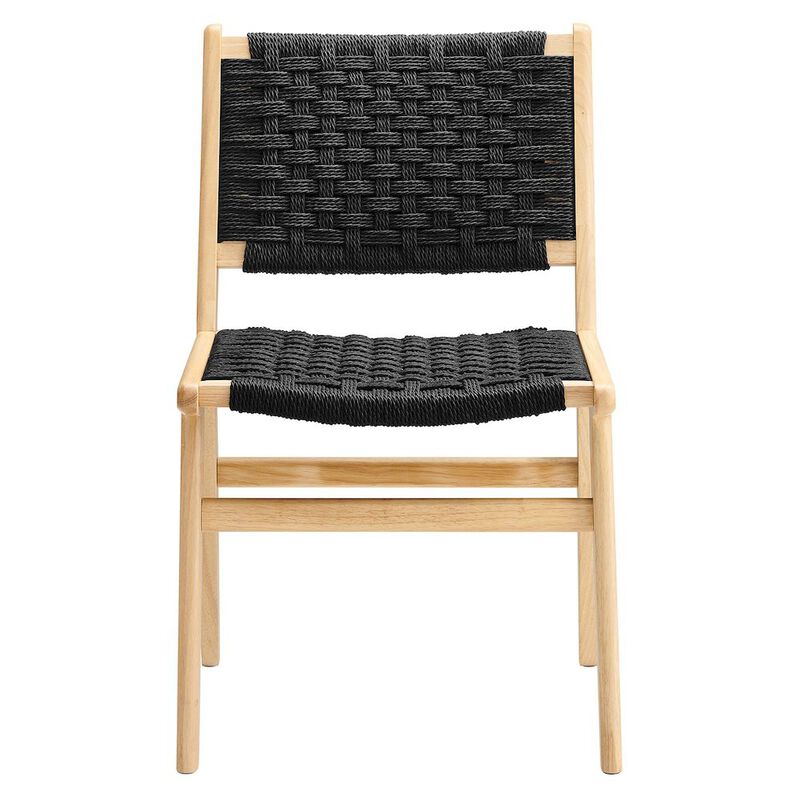 Saoirse Woven Rope Wood Dining Side Chair Set of 2 image number 6