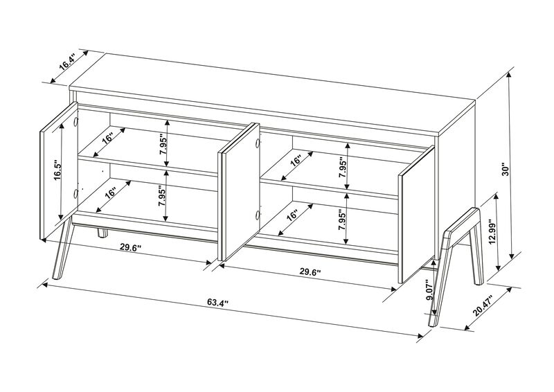 Gales White Large Sideboard