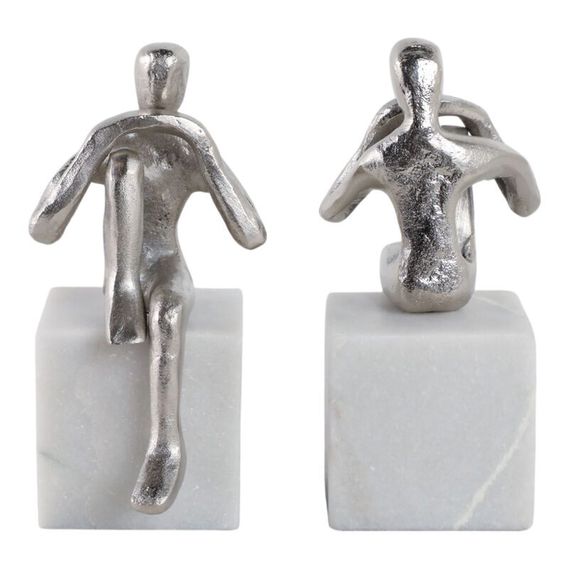 Metal/Marble S/2 Bookends image number 3