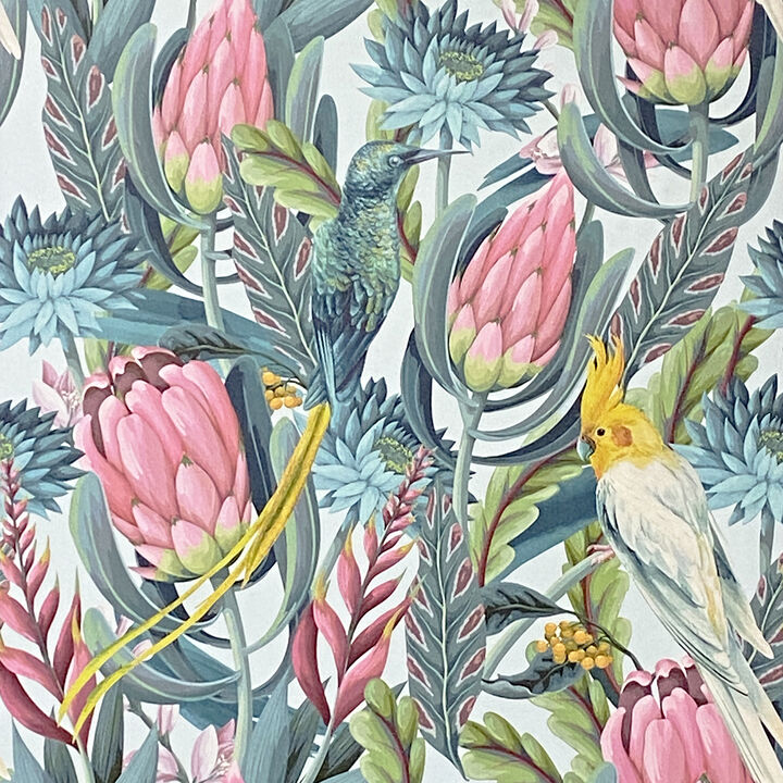 Celia Multicolor Tropical Birds Wallpaper