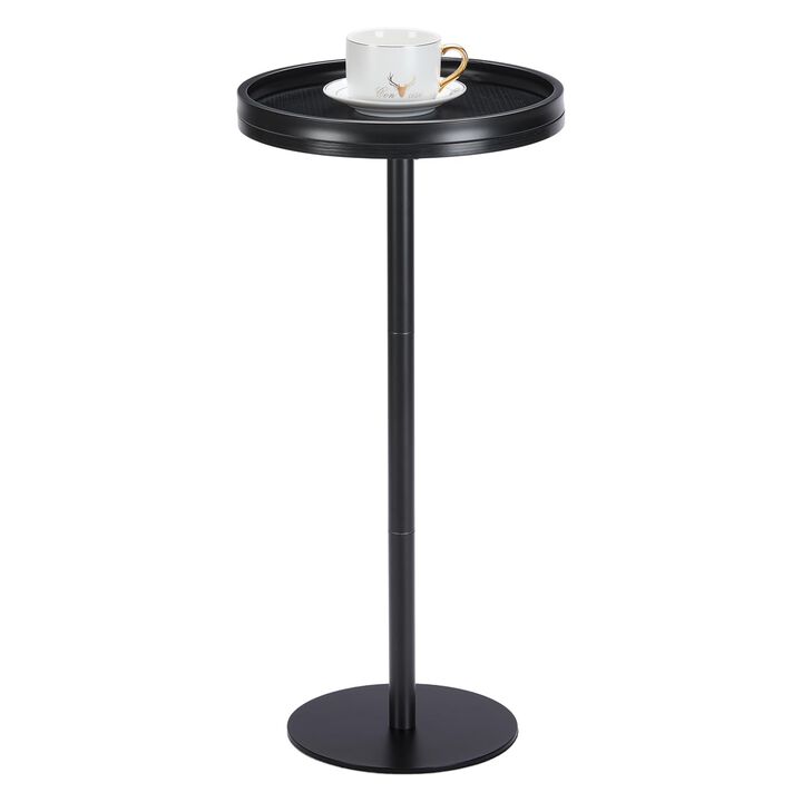 ZEXVIDA Round Drink Table,Small Pedestal Table,Small Round Side Table for Small Spaces,Martini Table for Living Room, Bedroom, B