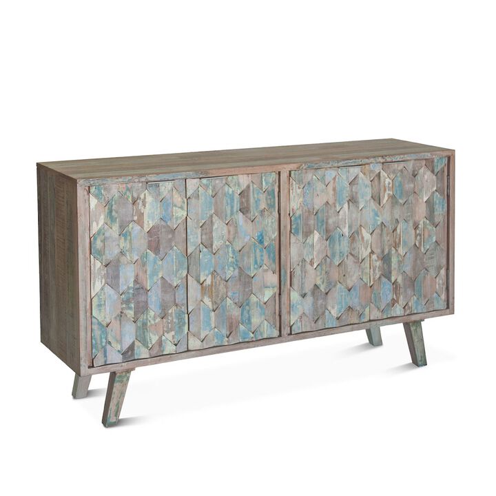 World Interiors Cordoba 61" Sideboard with Vintage Teal Finish