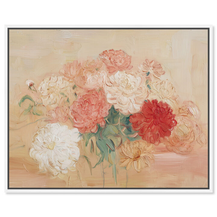 Velvet Peonies I Floral and Botanical Canvas Print by Art Remedy
