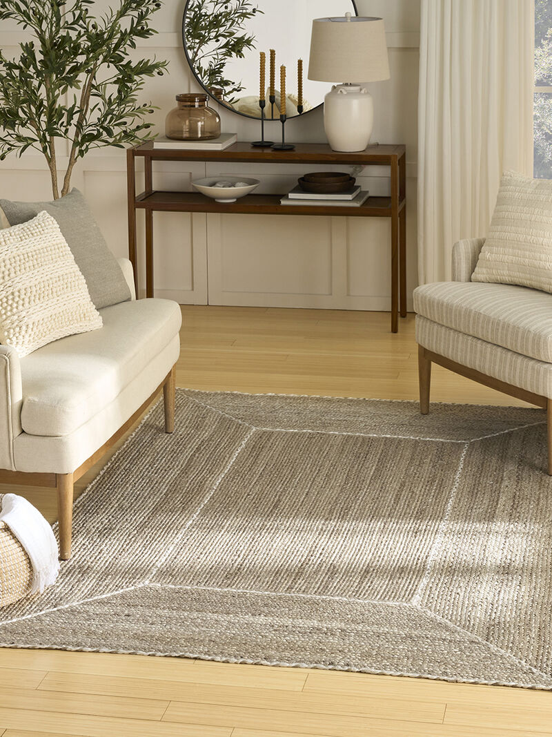 Terrazzo Jute TRJ01 Natural/Gray 6' x 9' Rug