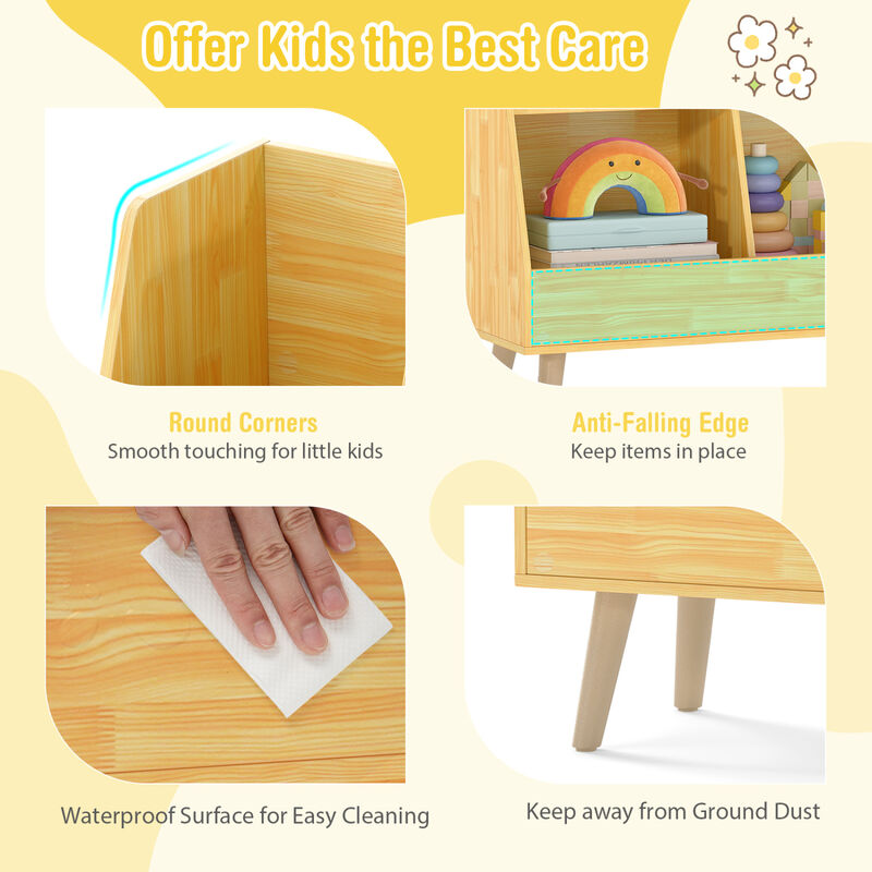 5-Cube Kids Bookshelf and Toy Organizer with Anti-Tipping Kits image number 4
