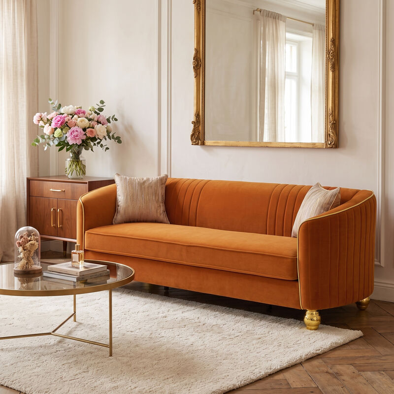Grebol 3 Seater Velvet Sofa image number 4