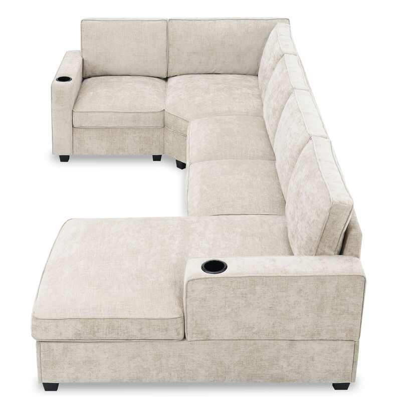 Zurkif Chenille  U-Shaped Sectional Sofa image number 8