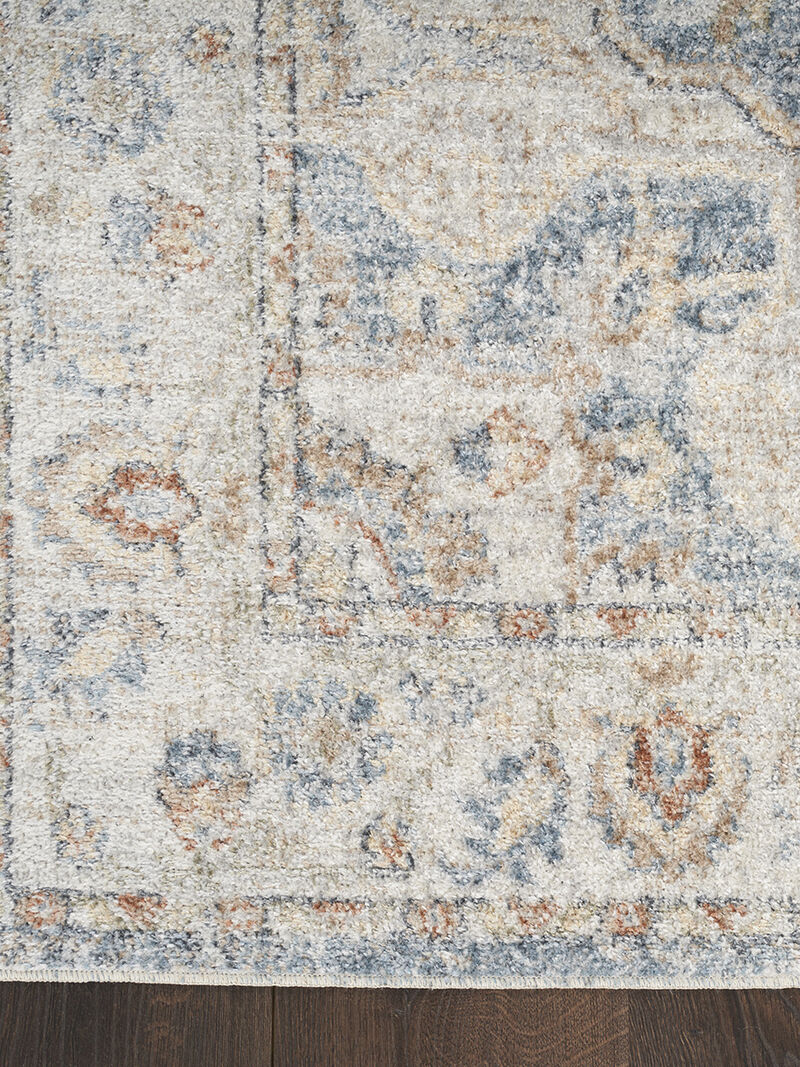 Astra Machine Washable ASW12 Denim/Multicolor 2'2" x 8' Rug