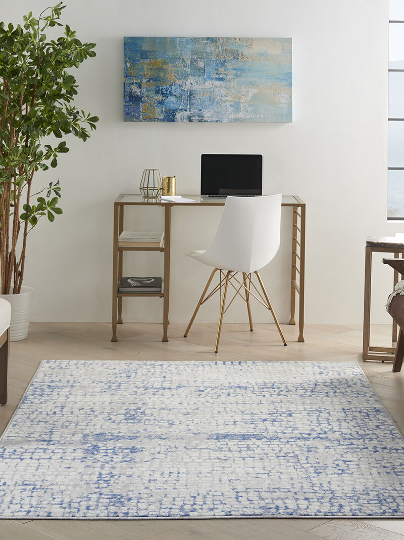 Whimsicle WHS07 Gray/Blue 5' x 7' Rug