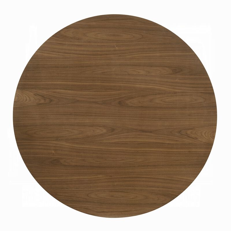 Dio Dining Table, 47 Inch Top, Cross Pedestal Base, Dark Walnut Brown image number 5