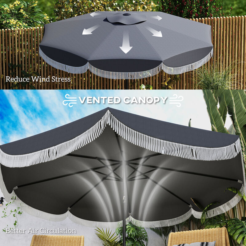 Patio Umbrella with Crank and Tilt for Outdoor Table or Garden Shade image number 2