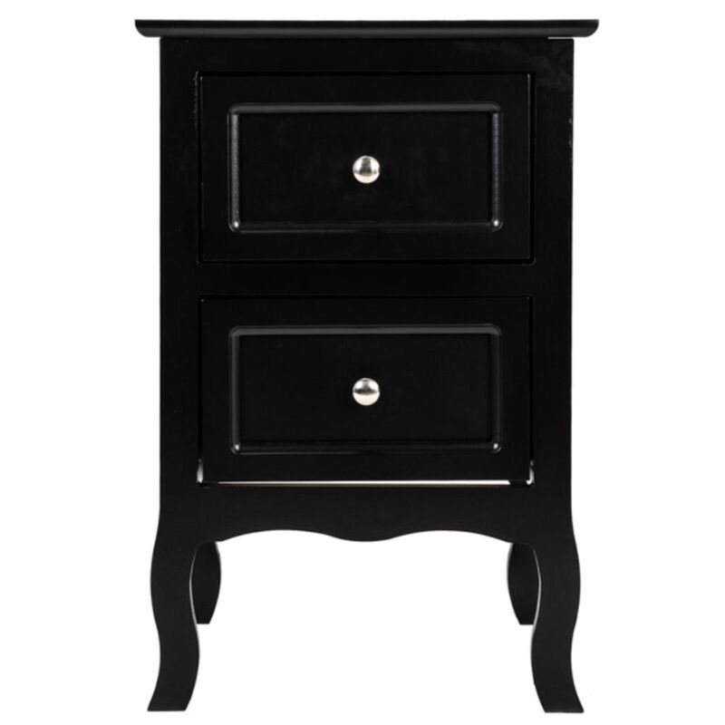 Country Style Two-Tier Nightstand, Large Bedside Table with Storage Shelves image number 0