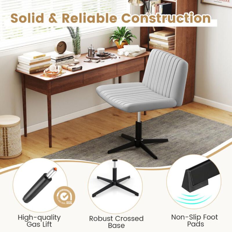 Hivvago Criss Cross-Legged Swivel Desk Chairs No Wheels