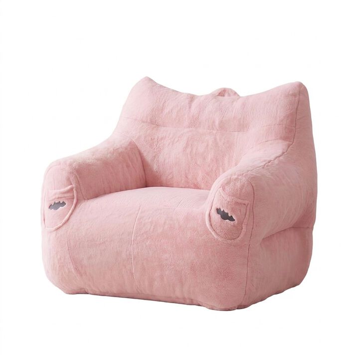 Vipbear Plush Bean Bag Chair for Adults with Armrests & Back Support for Living Room Bedroom