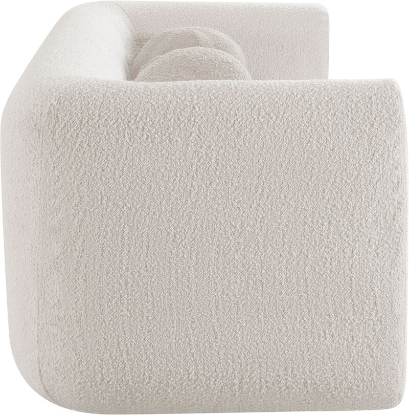 Meridian Furniture Abbington Cream Boucle Fabric Loveseat