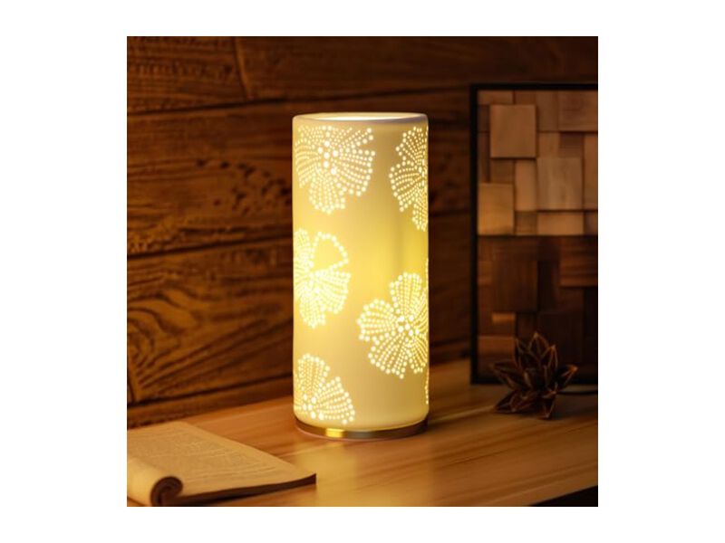 Modern Flower Table Lamp For Living Room Bedroom Nightstand 5 X 4 Inch White image number 3