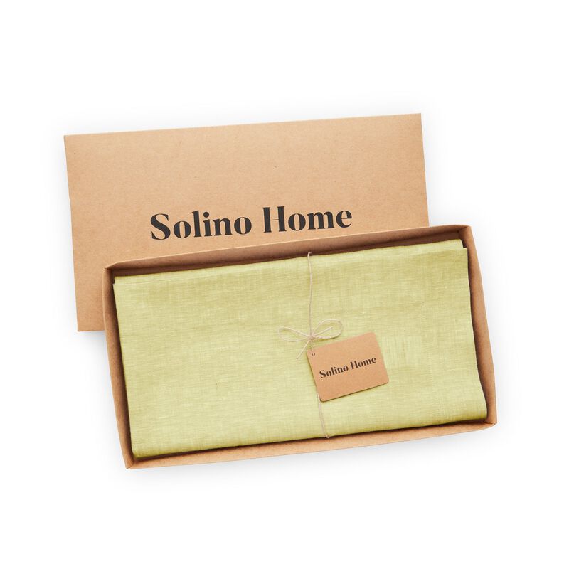 Solino Home 100% Pure Linen Table Throw - Athena