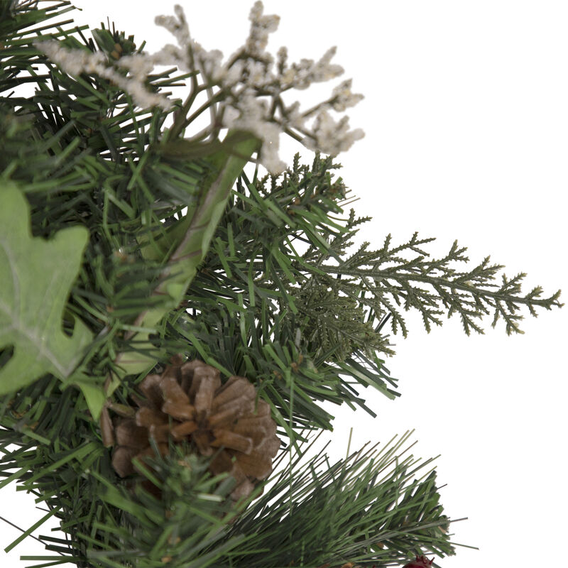 Decorated Natural Pine and Berry Artificial Christmas Wreath  24-Inch  Unlit image number 5