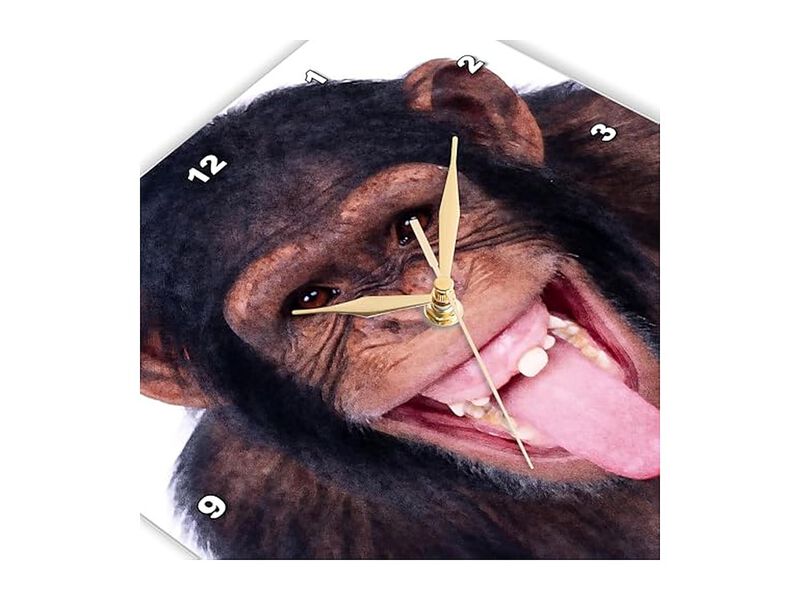 Laughing Monkey Wall Clock 10 Inch Home Decor image number 3