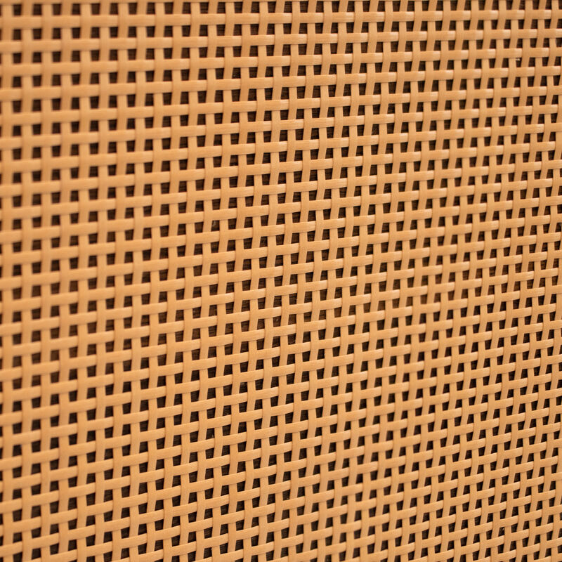 2-Door MDF Accent Cabinet with Shelf and Rattan Doors