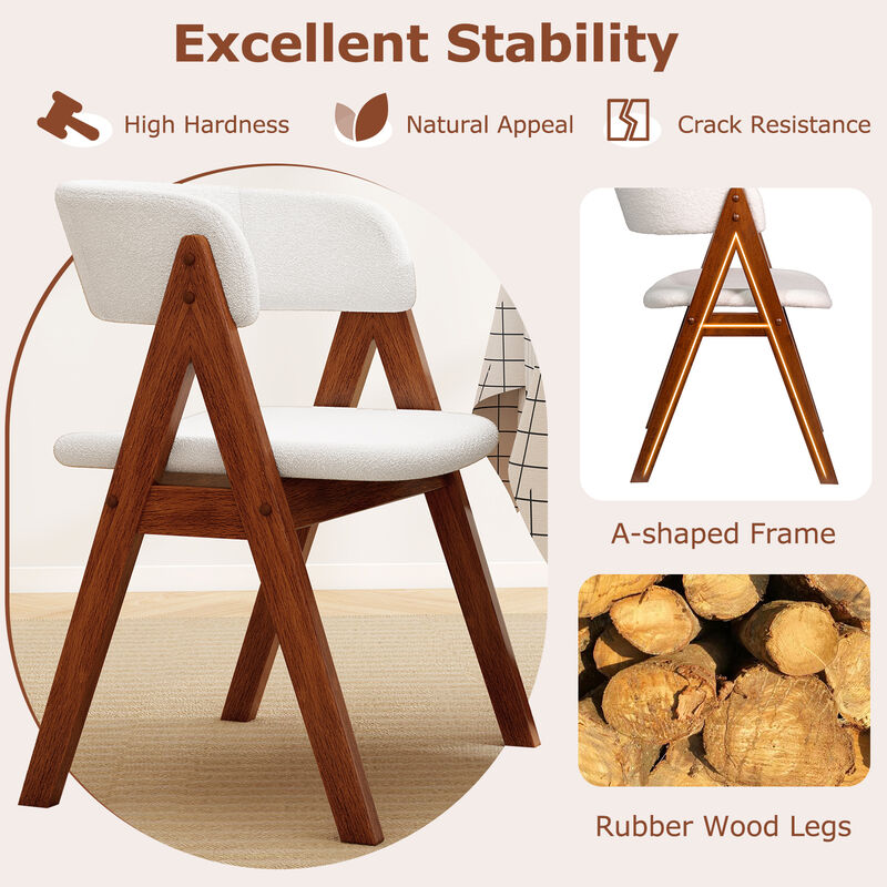 Set of 4 Farmhouse Fabric Dining Chairs with 5.5-Inch Padded Seats image number 5