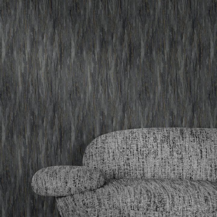 Textured Vibes Patinated Plain Black Wallpaper A78501