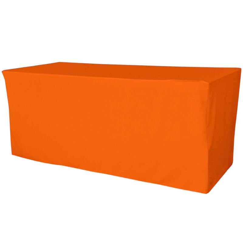Polyester Fitted Table Cover 72 by 30 Inch Durable Poplin for Events and Parties image number 0