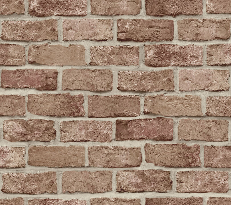 Stretcher Brick Red Peel & Stick Wallpaper (Set of 2)
