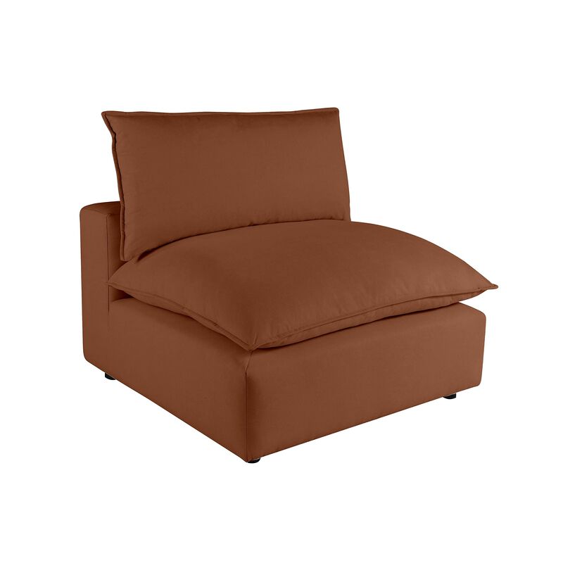 Cali Rust Performance Fabric Armless Chair image number 0