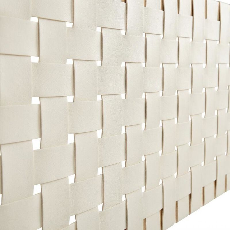 Vegan Leather Queen Headboard with DurableTexture for Bedroom image number 4