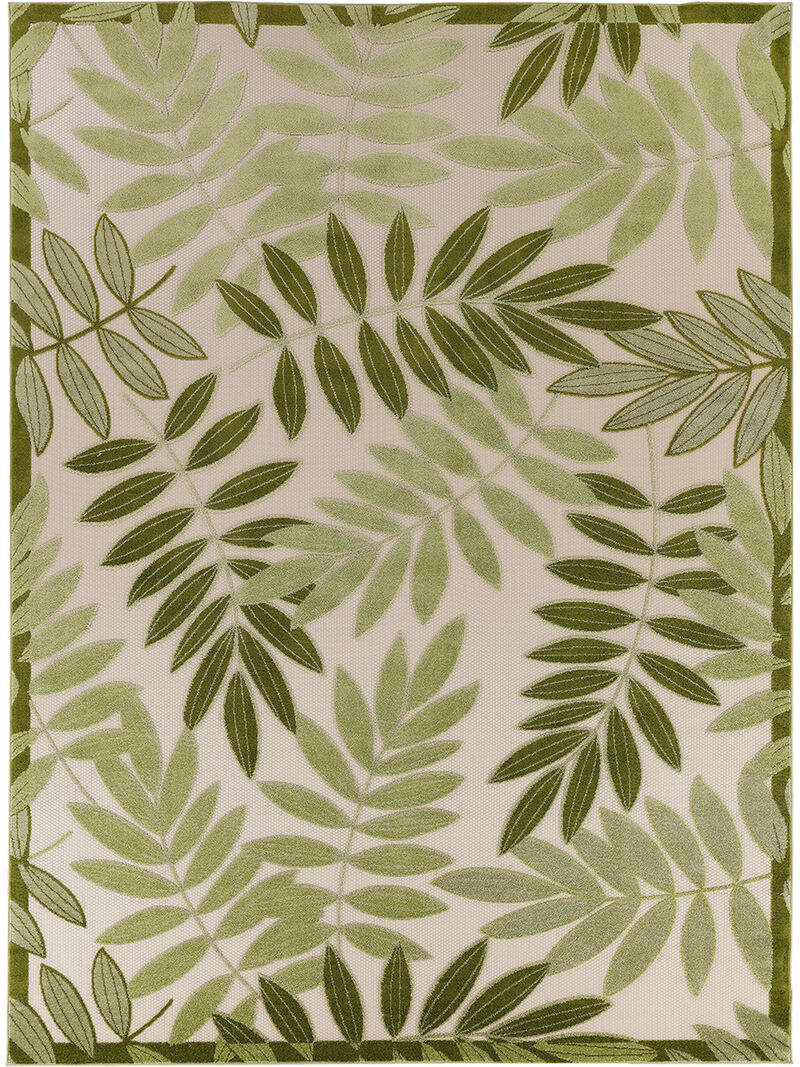 Aloha ALH18 Ivory/Green 10' x 14' Rug