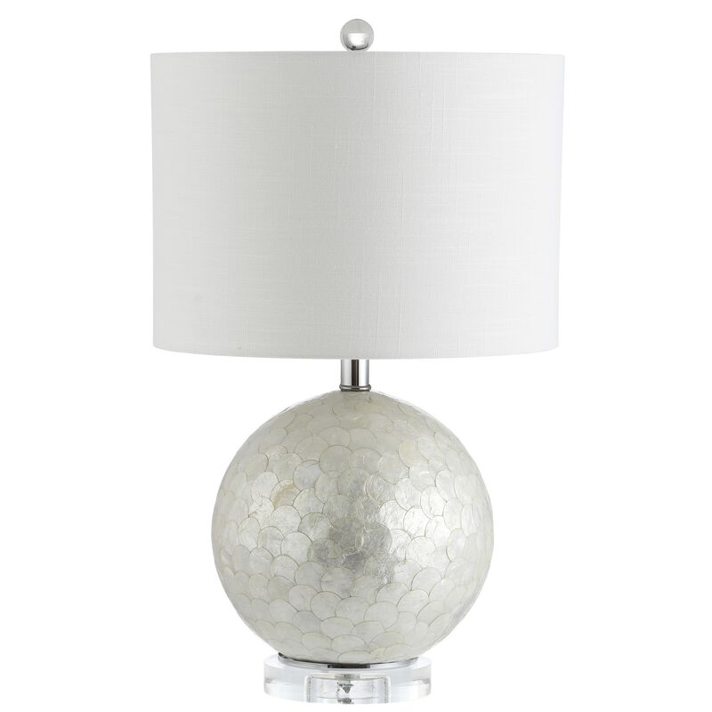 Zuri Capiz Seashell Sphere LED Table Lamp