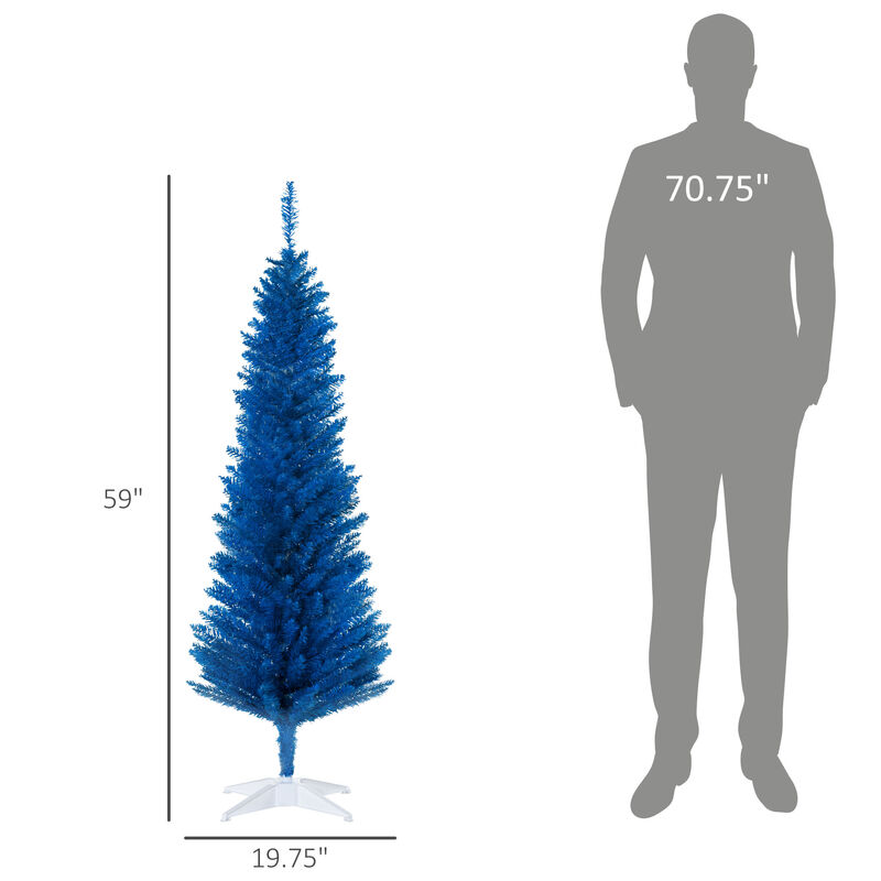 BreeBe 5FT Decorated Pencil Christmas Tree with 294 Tips image number 2