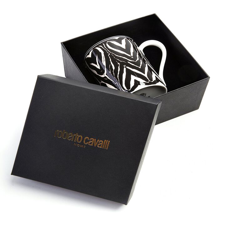 Mug Cup ZEBRA in Luxury Box diam. 2.5", H 3.3", cap. 12.5 oz